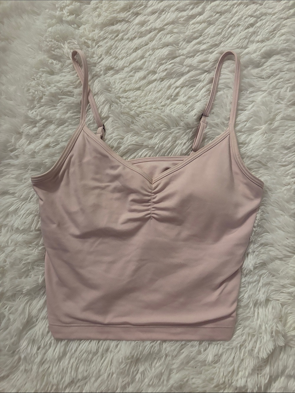 Gilly Hicks Light Pink Ruched Front Adjustable Cami